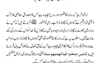 روزہ کی روح مجاہدۂ نفس ہے