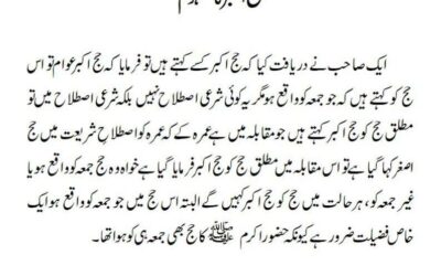 حج اکبر کا مفہوم