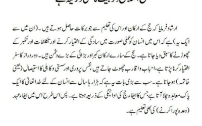 حج اصلاح و تربیت کا بھی ذریعہ ہے