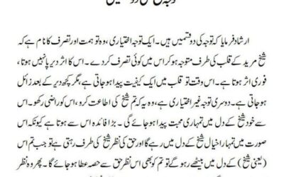 توجہ شیخ کی دو قسمیں