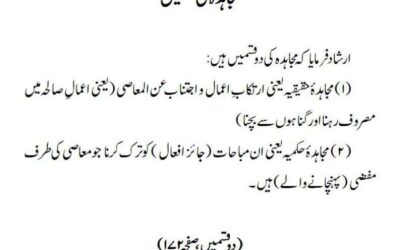 مجاہدہ کی قسمیں