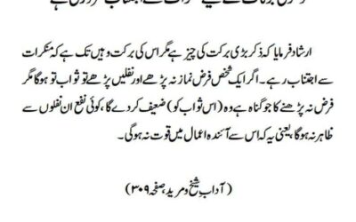 ذکر کی برکات کے لیے منکرات سے اجتناب ضروری ہے