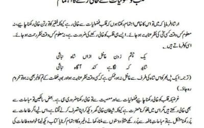 قلب کو فضولیات سے خالی رکھنے کا اہتمام