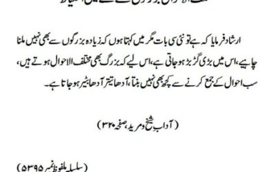 مختلف الاحوال بزرگوں سے ملنے میں احتیاط