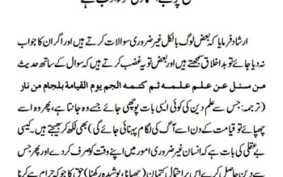 مصلح پر بے اعتمادی سوء ادب ہے