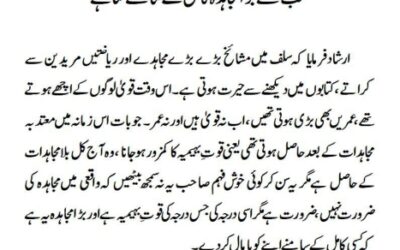 سب سے بڑا مجاہدہ کامل کے سامنے مٹنا ہے