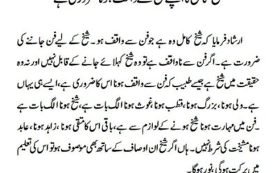 شیخ کامل کا اپنے فن سے واقف ہونا ضروری ہے