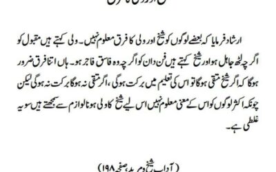 شیخ اور ولی کا فرق