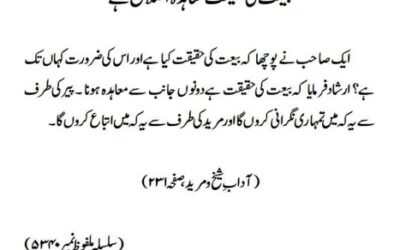 بیعت کی حقیقت معاہدۂ اصلاح ہے