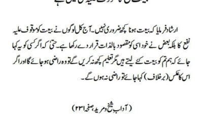 بیعت نفع کا موقوف علیہ بھی نہیں ہے