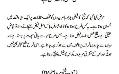 شیخ محض واسطہ فیض ہے