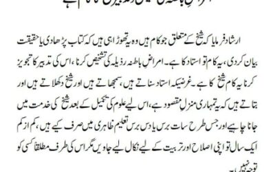 امراضِ باطنہ کی تشخیص و تدبیر شیخ کا کام ہے