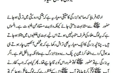 بزرگی کا حقیقی معیار