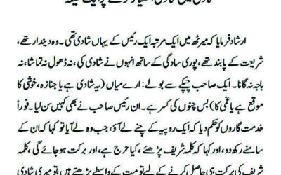شادی میں سادگی اختیار کرنے پر ایک لطیفہ