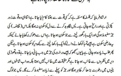 بد نظری سے گناہ کا تقاضا اور پکا ہوتا ہے