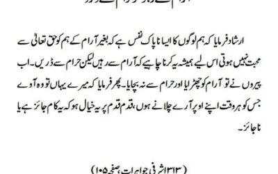 آرام سے رہو مگر حرام سے ڈرو