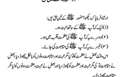 حضور ﷺ کے تین حق