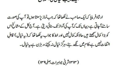 ایک عجیب خیال کی اصلاح